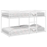 Bunk Bed without Mattress White 90x190 cm Steel 4019883