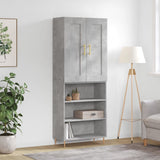 Highboard Concrete Grey 69,5x34x180 cm Engineered Wood 3200061