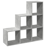 Room Divider Bookcase 3-Tier Concrete Grey 99x29x99 cm Engineered Wood 857961