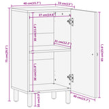 Side Cabinet 40x33x75 cm Solid Wood Mango 356915