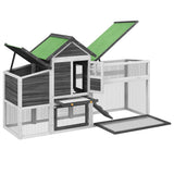 Chicken Coop Grey 186,5x58,5x113 cm Solid Wood Pine 172229