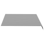 ZNTS Replacement Fabric for Awning Anthracite and White 3x2.5 m 311985