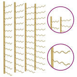 Wall Mounted Wine Rack for 36 Bottles 2 pcs Gold Iron 340890