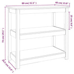 ZNTS Console Table 80x40x74 cm Solid Wood Pine 821669