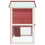 Outdoor Rabbit Hutch 3 Doors Red Wood 170839