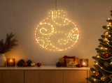 LED Sign Bauble LOVIISA 160 LEDs Red 55 x 65 cm 42053471