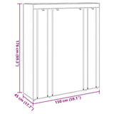 Fabric Wardrobe with Compartments and Rods 45x150x176 cm Black 240495