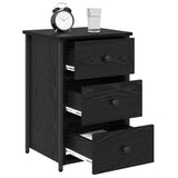 Bedside Cabinet with Drawer 2 pcs Black Oak 40 x 36 x 60 cm 871262