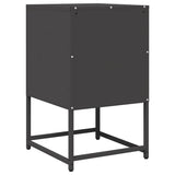 ZNTS Bedside Cabinet Black 36x39x60.5 cm Cold-rolled Steel 853326