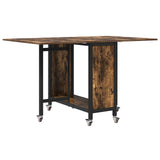 Folding Dining Table with Castors 130 x 80 x 76.5 cm steel PB 8006045