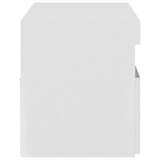TV Cabinet with LED Lights High Gloss White 75x35x40 cm 804403