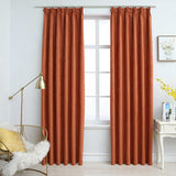 Blackout Curtains with Hooks 2 pcs Rust 140x225 cm 134474