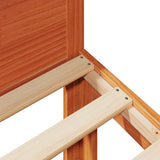 Family Bed Frame No Mattress Wax Brown 240x200 cm Solid Wood Pine 3324573