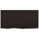 Bathroom Countertop Dark Brown 80x40x2 cm Treated Solid Wood 3156212