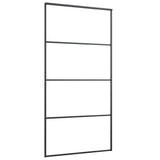 Sliding Door with Hardware Set Black 102.5x205 cm ESG Glass 3375860
