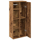 Bathroom Cabinet with Roll Holder Old Wood 39x22x90 cm 858531