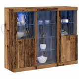 LED Sideboard Old Wood 123 x 37 x 100 cm Engineered Wood 3333119