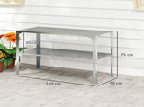 2 Tier Potting Bench Table, Galvanised Steel Garden Planting Work Bench Workstation with Storage T3398P323892