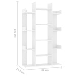 ZNTS Book Cabinet White 86x25.5x140 cm Engineered Wood 808900