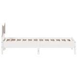 Bed Frame without Mattress White 100x200 cm Solid Wood Pine 3328239