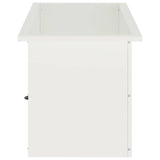 Garden Planter with LED 2 pcs White 40 x 80 x 40 cm Steel 8008157