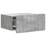 Wall-Mounted Bedside Cabinet with Drawer 2 pcs Concrete Grey 898282
