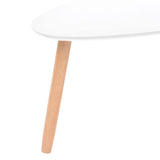 ZNTS Coffee Table Set 2 Pieces Solid Pinewood White 244731