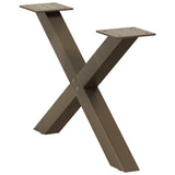 Coffee Table Legs X-Shaped 2 pcs Natural Steel 50x cm Steel 4012879