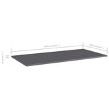 805425 Bookshelf Boards 4 pcs High Gloss Grey 100x50x1,5 cm Engineered Wood