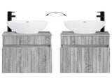 Bathroom Cabinet Set 3 pcs Grey Sonoma 49 x 44.5 x 66.5 cm 3405763