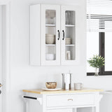 Wall Glass Cabinet PORTO White 60 x 31 x 80 cm Engineered Wood 885435
