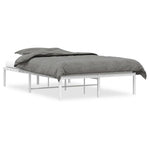 ZNTS Metal Bed Frame without Mattress White 120x190cm 373670