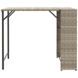 5 Piece Garden Dining Set Foldable Light Grey Poly Rattan 365948