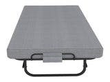 Portable Folding Single Bed with Wheels, 79x190cm Fold Up Guest Bed, 6cm Thick Memory Foam Mattress T6135P515568