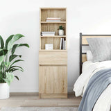 Bedside Cabinet Sonoma Oak 39x35x125 cm Engineered Wood 861312
