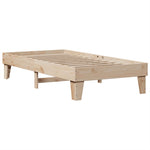 Bookcase Bed without Mattress 75x190cm Solid Wood Pine 3324562