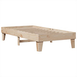 Bookcase Bed without Mattress 75x190cm Solid Wood Pine 3324562