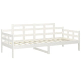 Day Bed without Mattress White Solid Wood Pine 90x190 cm Single 820338