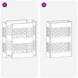 Umbrella Stand Black 28 x 12 x 41 cm Steel 868524