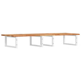 Basin Shelf Wall Mounted Steel and Solid Wood Acacia 3302844