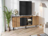 TV Stand Cabient with 3 Door, 2-tier open shelving, TV Cabinet Storage Sideboard, TV Entertainment N605P388089Z