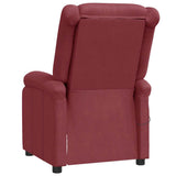 Massage Chair Wine Red Faux Leather 340166