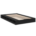 ZNTS Bed Frame without Mattress Black 120x200 cm 3280483
