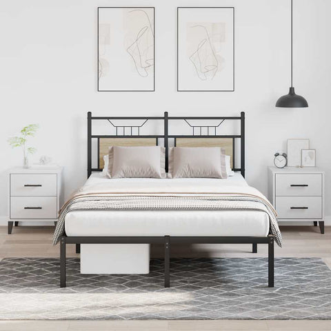 Bed Frame without Mattress Sonoma Oak 120x190 cm Small Double Engineered Wood 4106789