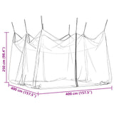 Garden Mosquito Net 156 Mesh Black 4 x 4 x 2.5 m Polyester 42033538
