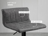 Adjustable Barstools Set of 2, Swivel Counter Bar Chairs, Bar Stools with Footrest, PU Leather, Gas T3398P330534