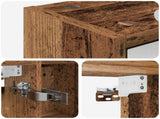Bathroom Mirror Cabinet Old Wood 70 x 14.5 x 70 cm 889101
