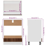 Oven Cabinet Lyon Brown Oak 60x46x81.5 cm Engineered Wood 825836