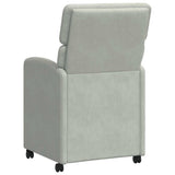 Dining Chairs with Wheels 2 pcs Light grey 58 x 65 x 98 cm 42017875