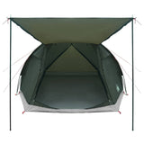 Cabin Tent with Roof Army green 4-Person Polyester and Steel 42028582